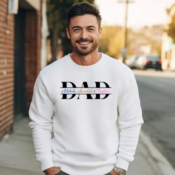 personalized dad sweatshirt | custom kids names | father's day gift