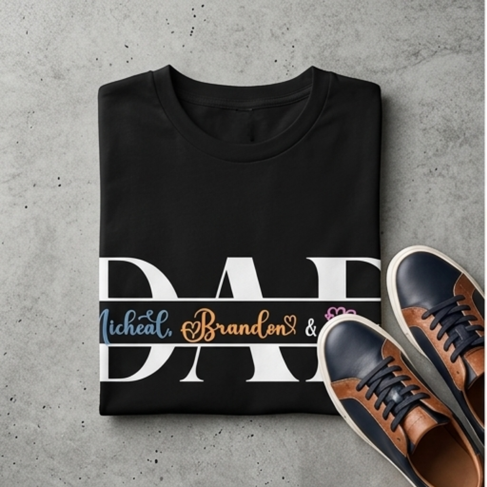 personalized dad t shirt | custom kids names | father's day gift personalized dad t shirt | custom kids names | father's day gift