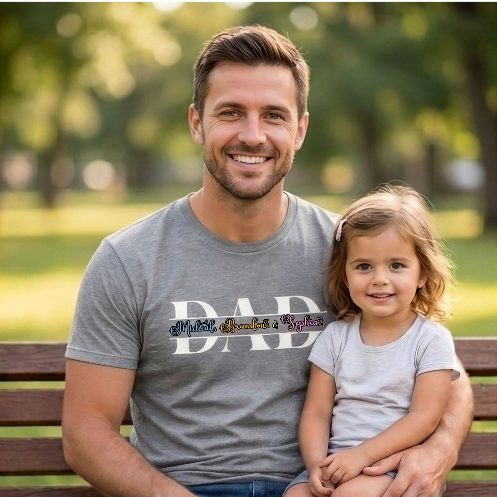personalized dad t shirt | custom kids names | father's day gift personalized dad t-shirt