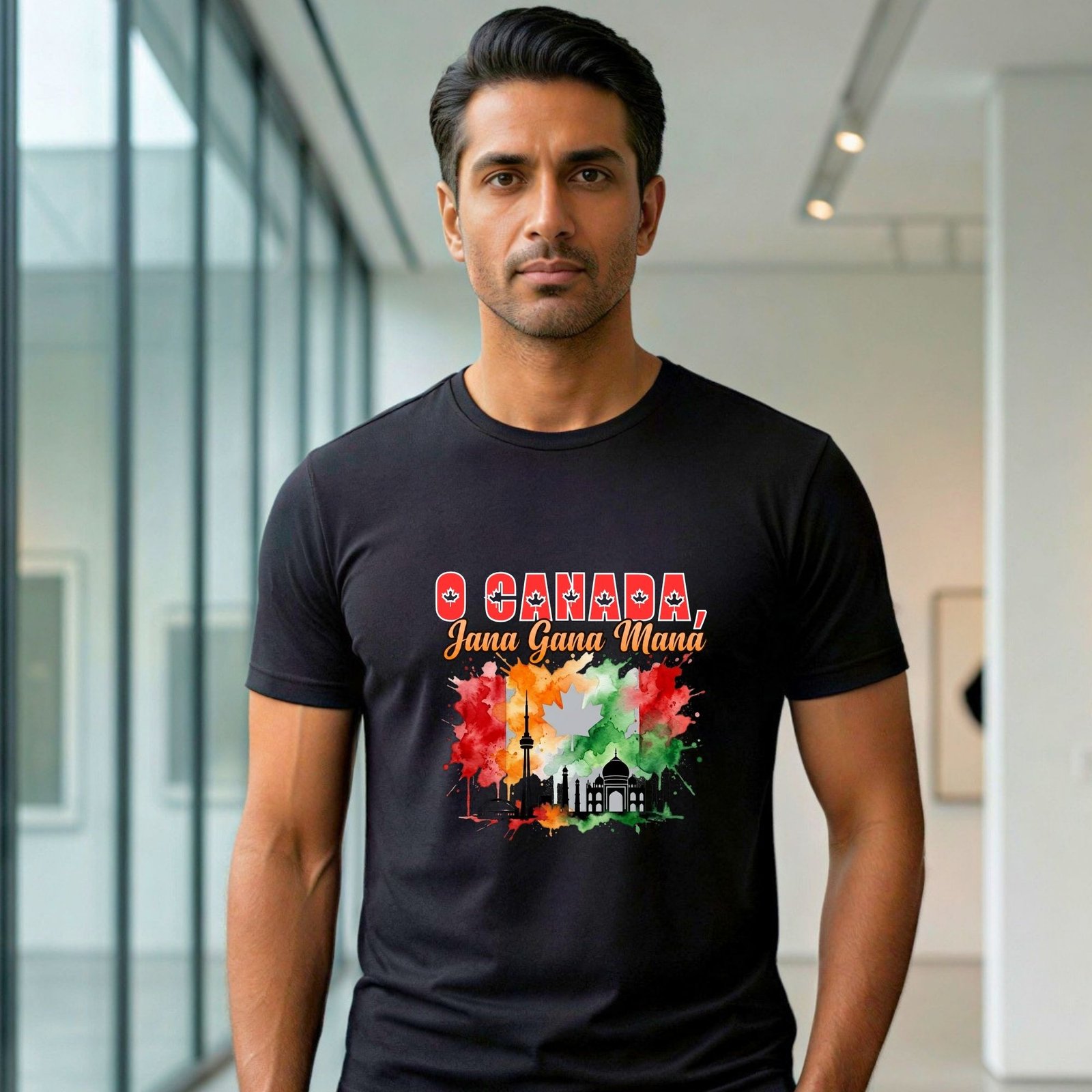 o canada, jana gana mana — indian canadian pride t shirt | dual anthem design o canada, jana gana mana — indian canadian pride t shirt | dual anthem design