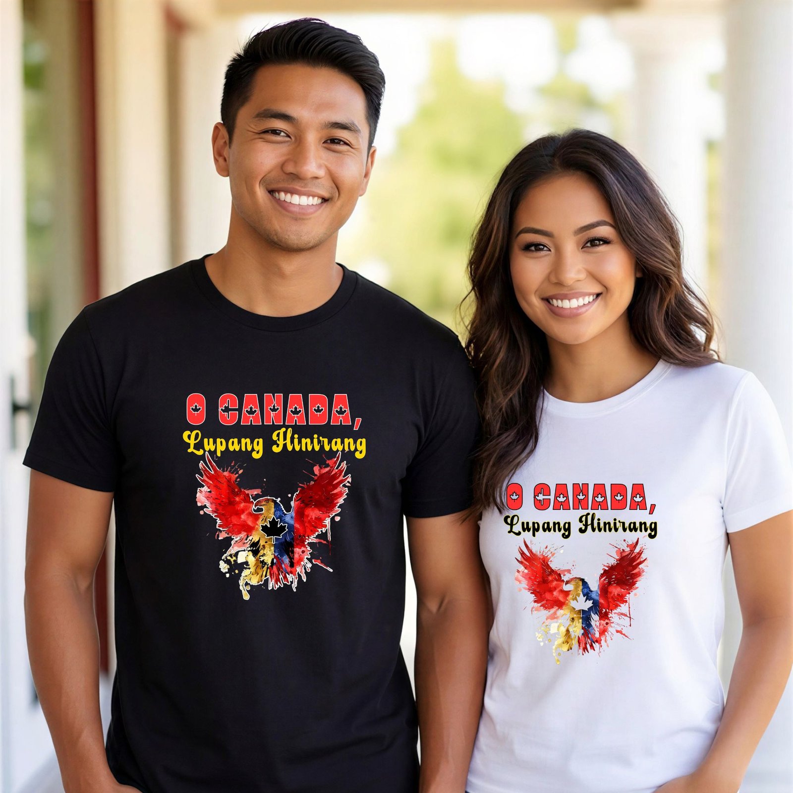 o canada, lupang hinirang — filipino canadian pride t shirt | dual anthem design o canada, lupang hinirang — filipino canadian pride t shirt | dual anthem design