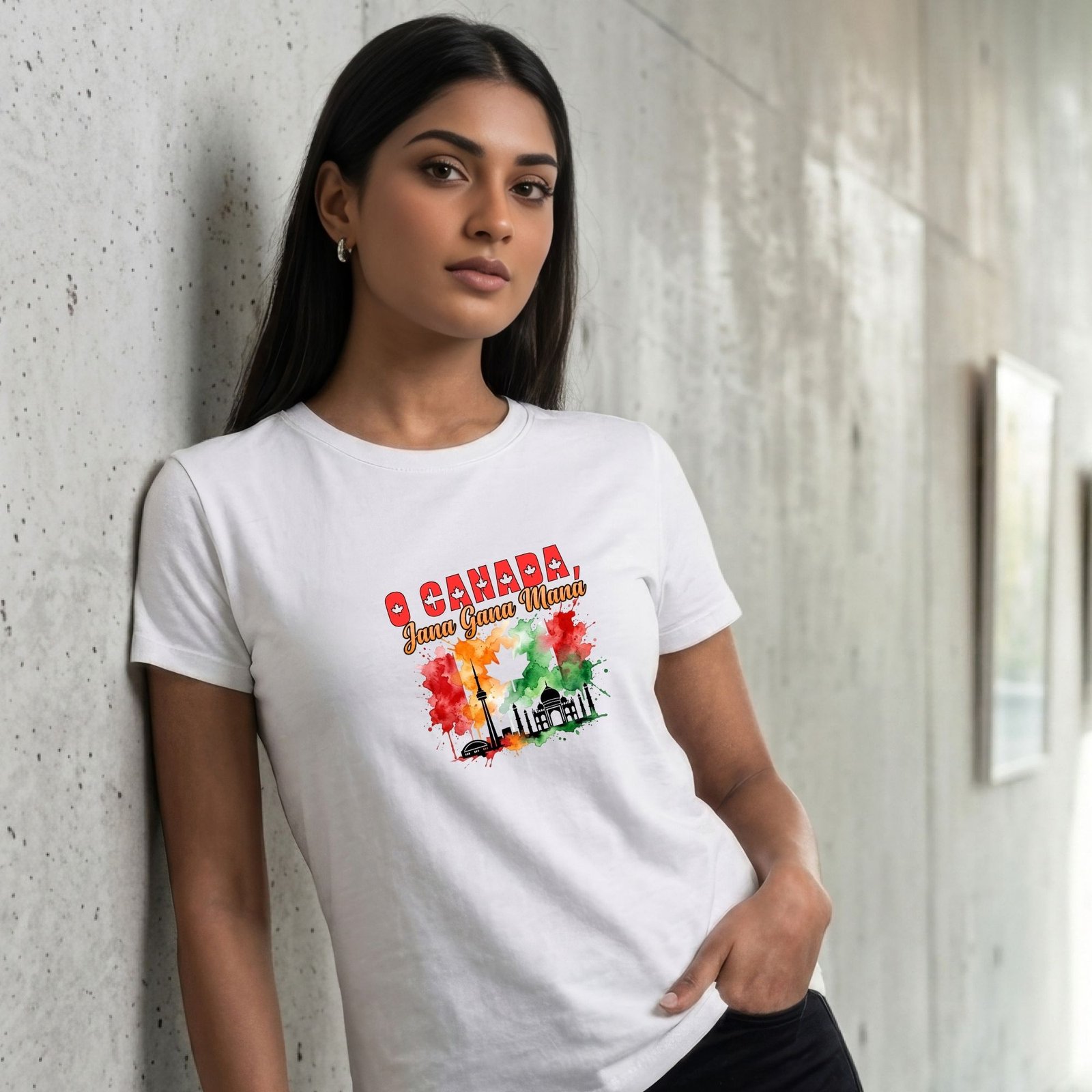 o canada, jana gana mana — indian canadian pride t shirt | dual anthem design o canada, jana gana mana — indian canadian pride t shirt | dual anthem design