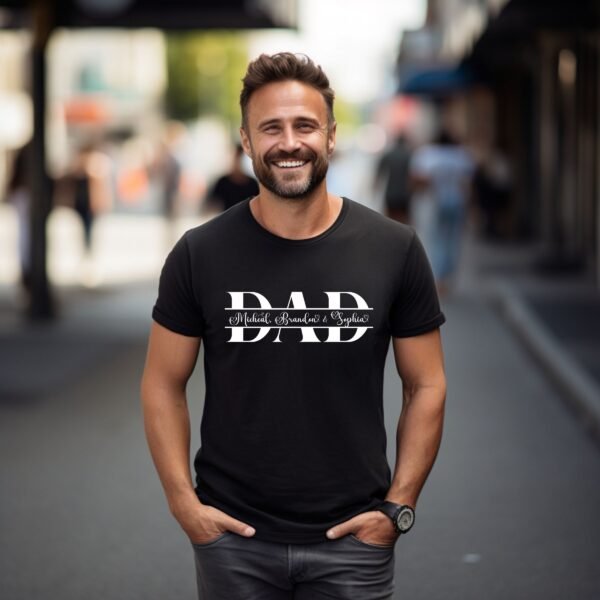 dad with kids names sweatshirt — personalized father's day gift