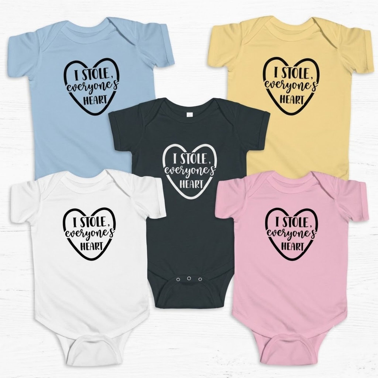 i stole everyone's heart baby onesie | cute newborn gift i stole everyone's heart baby onesie | cute newborn gift