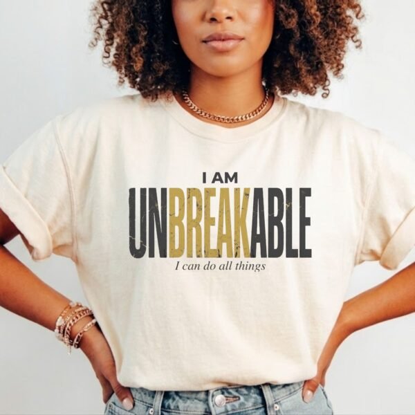unbreakable faith shirt — inspirational faith & strength quote tee | "i can do all things"
